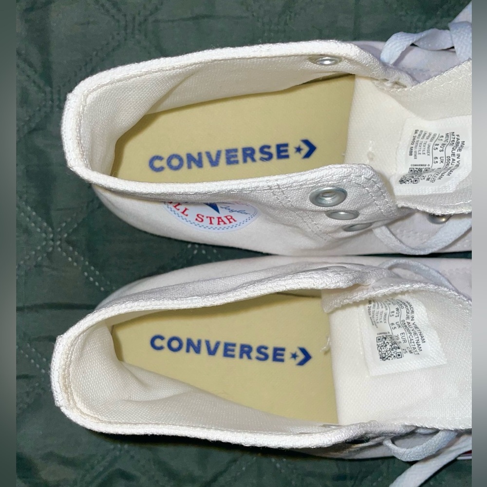 NWT CONVERSE "Chuck Taylor All Star" Canvas Shoe in Optical White, Men's Sz 6.5 - Picture 12 of 14